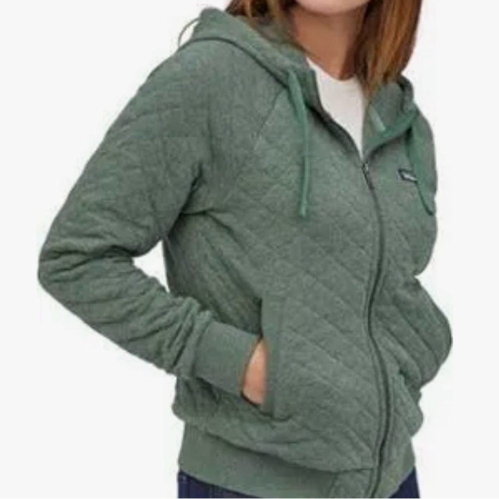 Patagonia Women’s Organic Cotton Quilt Hoody - Small Regen Green - Picture 12 of 13